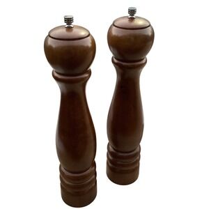 AD Craft Wood Pepper Mill Grinder Set Of 2 Kitchen Table Decor 12 Inch